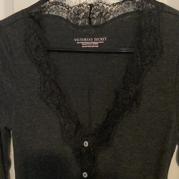 NWOT Victoria Secret Lace Long Sleeve Pajama Jumper romper drawstring bottoms